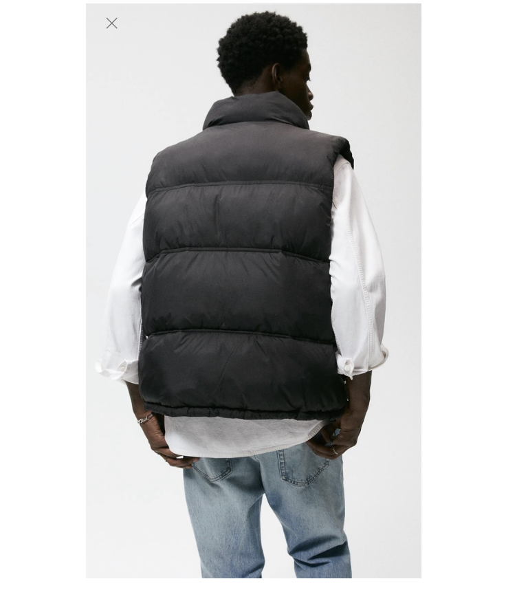 Áo Khoác Chính Hãng - Zara Puffer Vest/Gile 'Black' - 15559