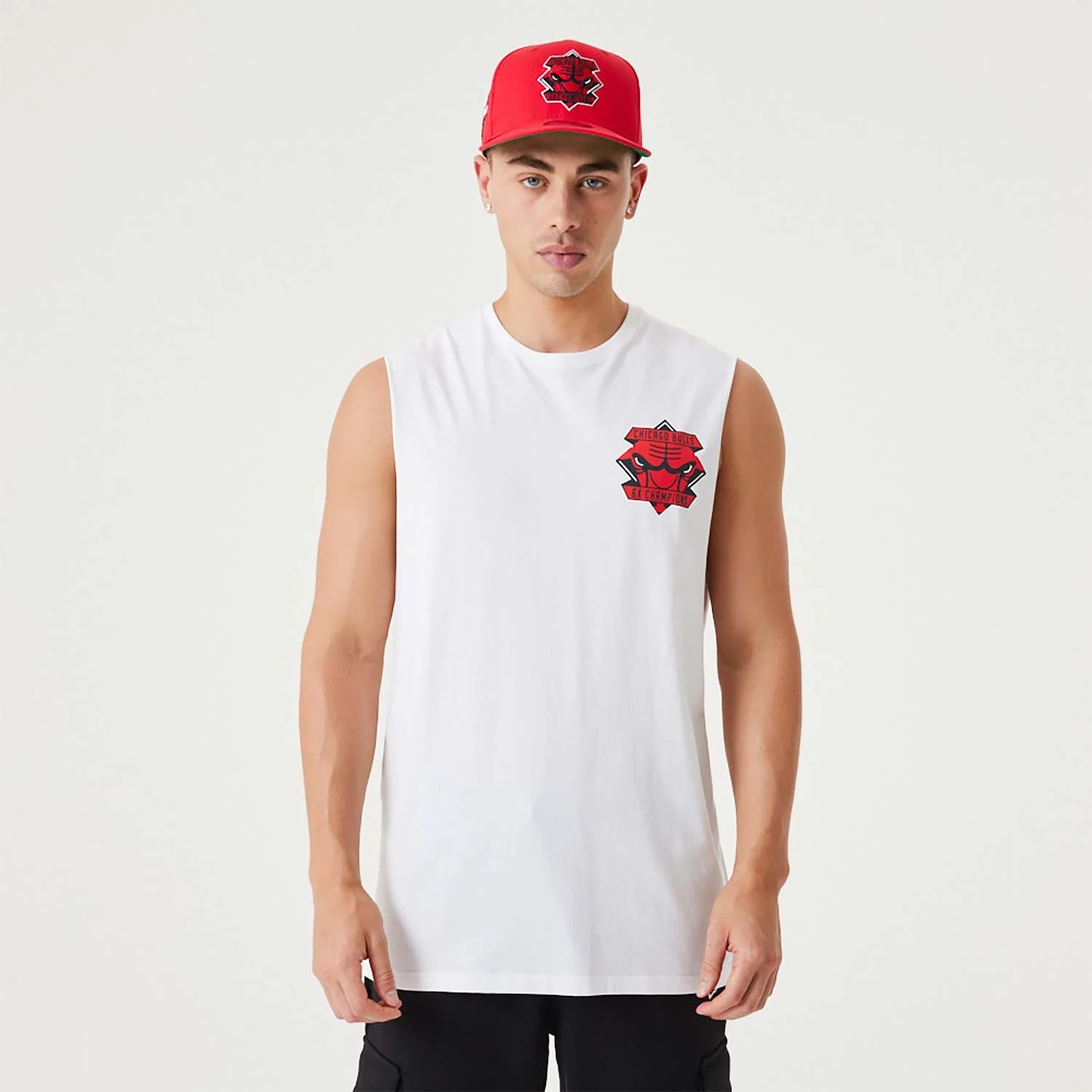 Áo Thể Thao Hè - Áo 3 lỗ Newera Chicago Bulls NBA 6x Championship 'White' Tank Top - 60332286