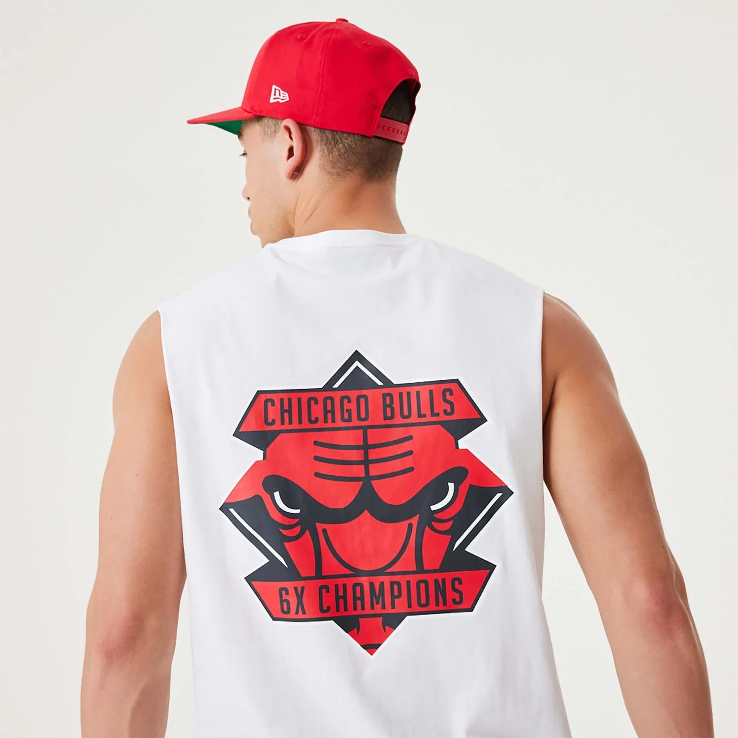 Áo Thể Thao Hè - Áo 3 lỗ Newera Chicago Bulls NBA 6x Championship 'White' Tank Top - 60332286