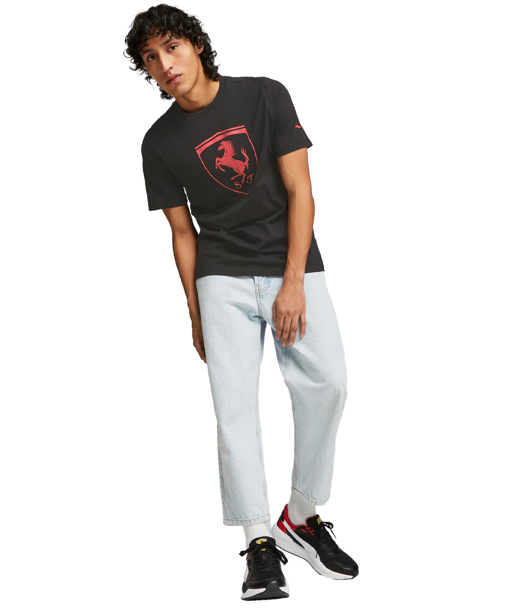Áo TShirts Chính Hãng - Puma Scuderia Ferrari Race Big Shield Kısa Kollu T-Shirt 