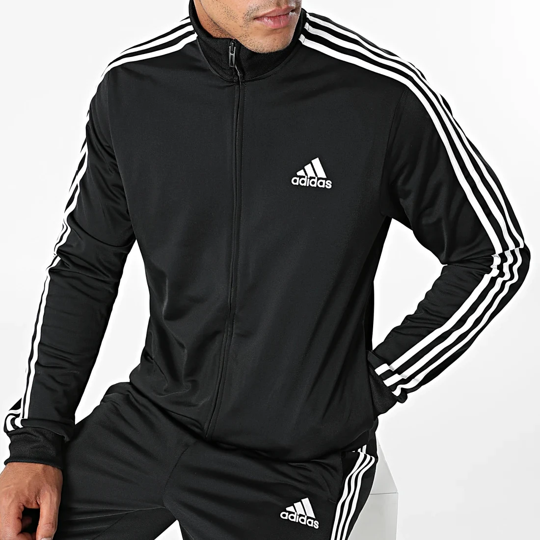 Áo Khoác Chính Hãng - Adidas Striped Tracksuit 'Black' - GK9651-A