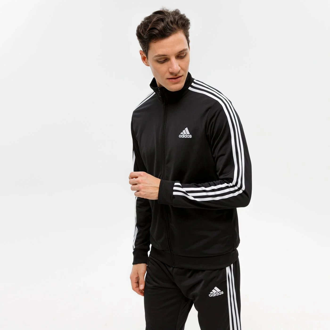 Áo Khoác Chính Hãng - Adidas Striped Tracksuit 'Black' - GK9651-A