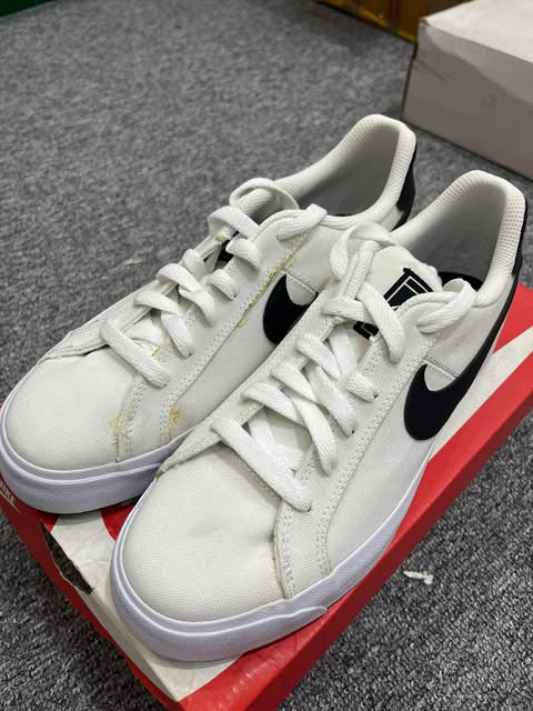 Giày Casual Chính Hãng - Nike Court Royale AC Canvas 'White Black' - CD5405-100