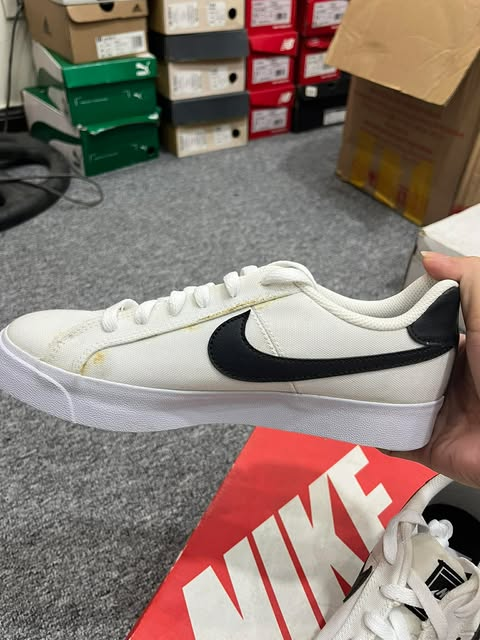Giày Casual Chính Hãng - Nike Court Royale AC Canvas 'White Black' - CD5405-100