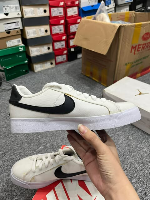 Giày Casual Chính Hãng - Nike Court Royale AC Canvas 'White Black' - CD5405-100