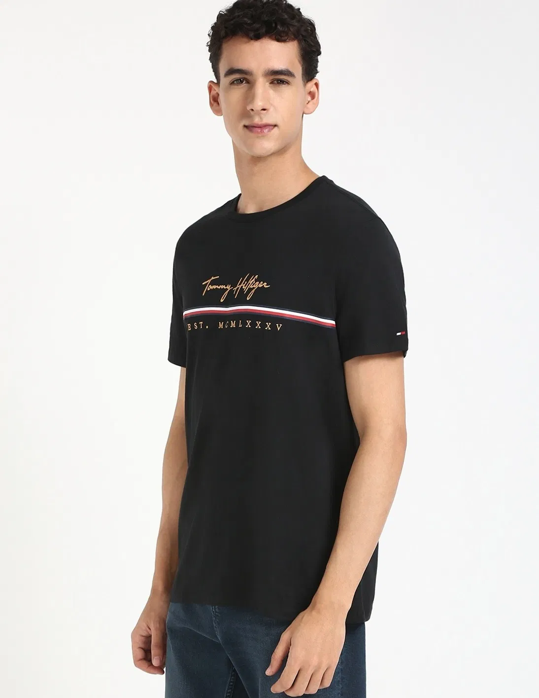 Áo TShirts Chính Hãng - Tommy Hilfiger Crew Neck Embroidered T-Shirt 