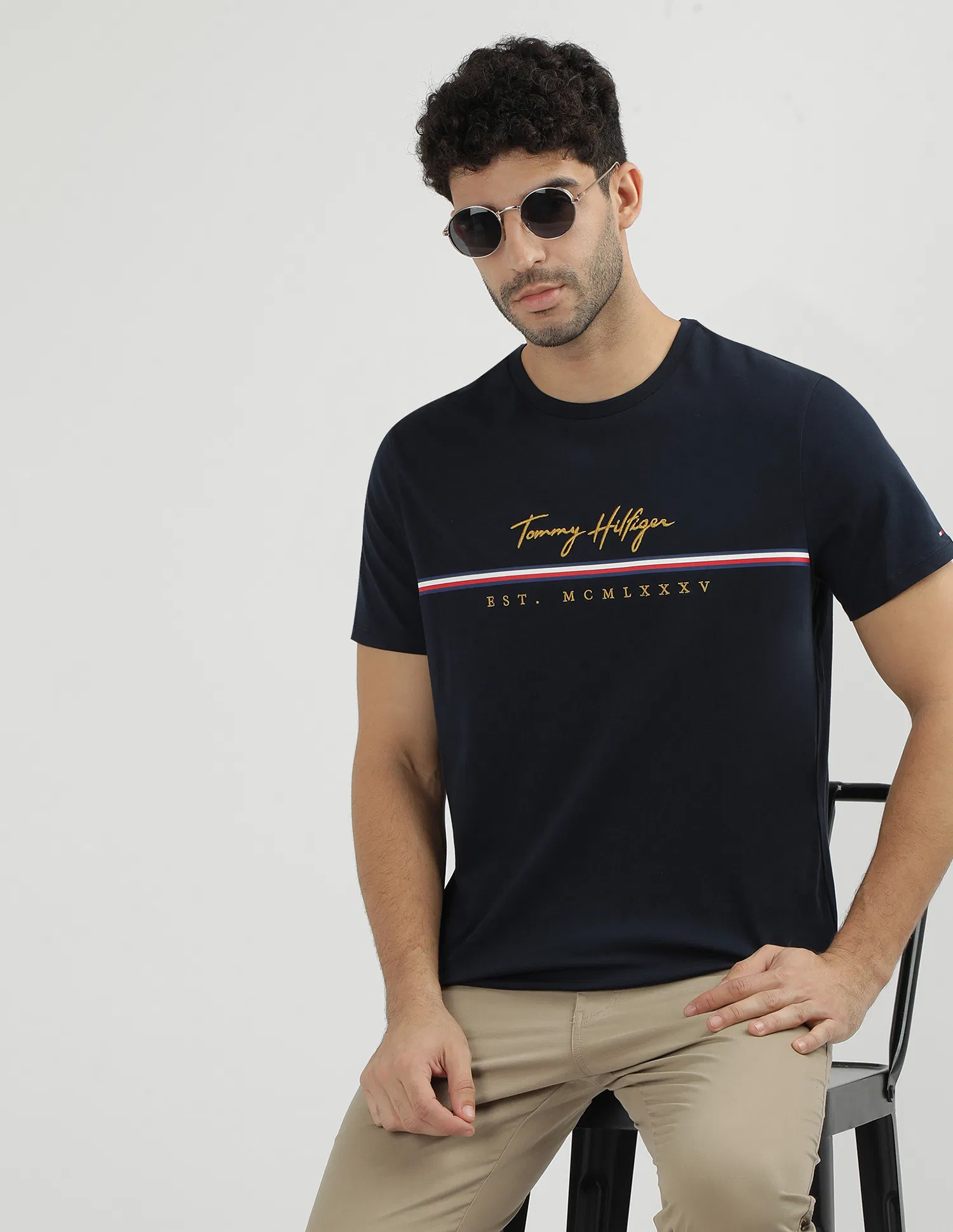 Áo TShirts Chính Hãng - Tommy Hilfiger Crew Neck Embroidered T-Shirt 