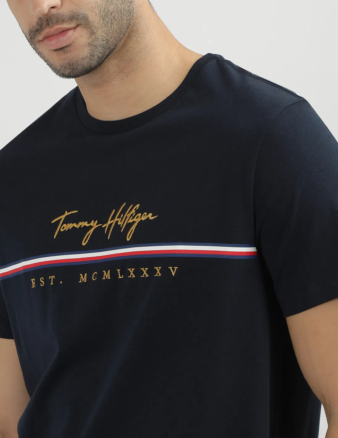 Áo TShirts Chính Hãng - Tommy Hilfiger Crew Neck Embroidered T-Shirt 