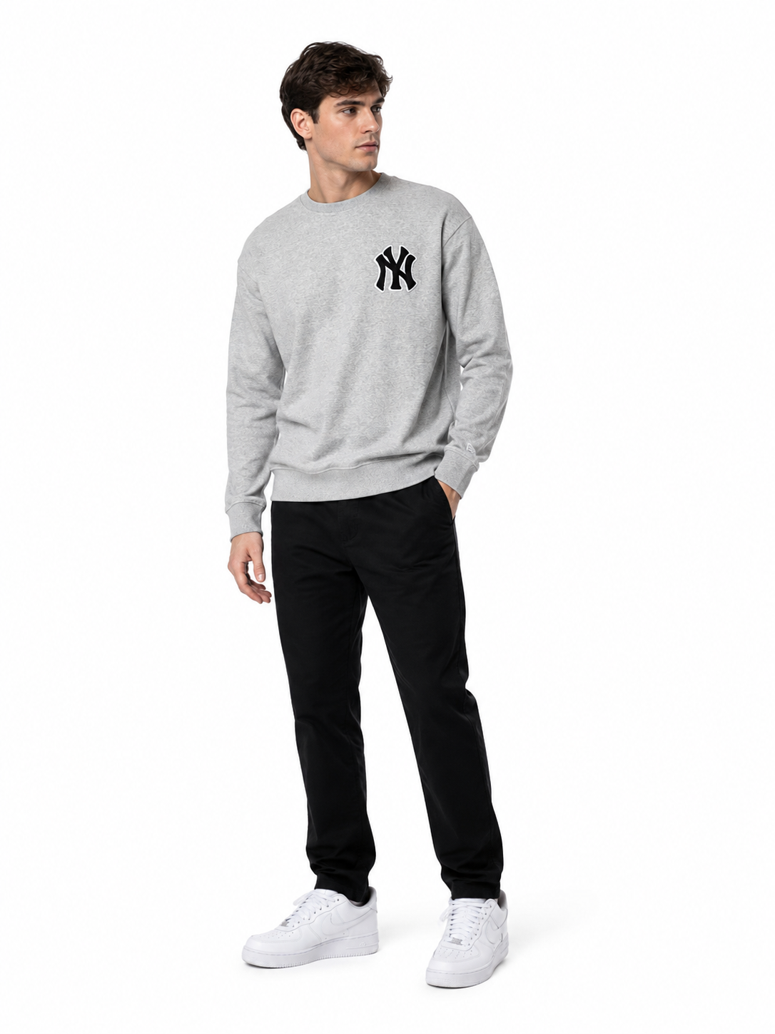 Áo Sweater Chính Hãng - Áo Newera New York Logo Lông 'Grey' - 13330061