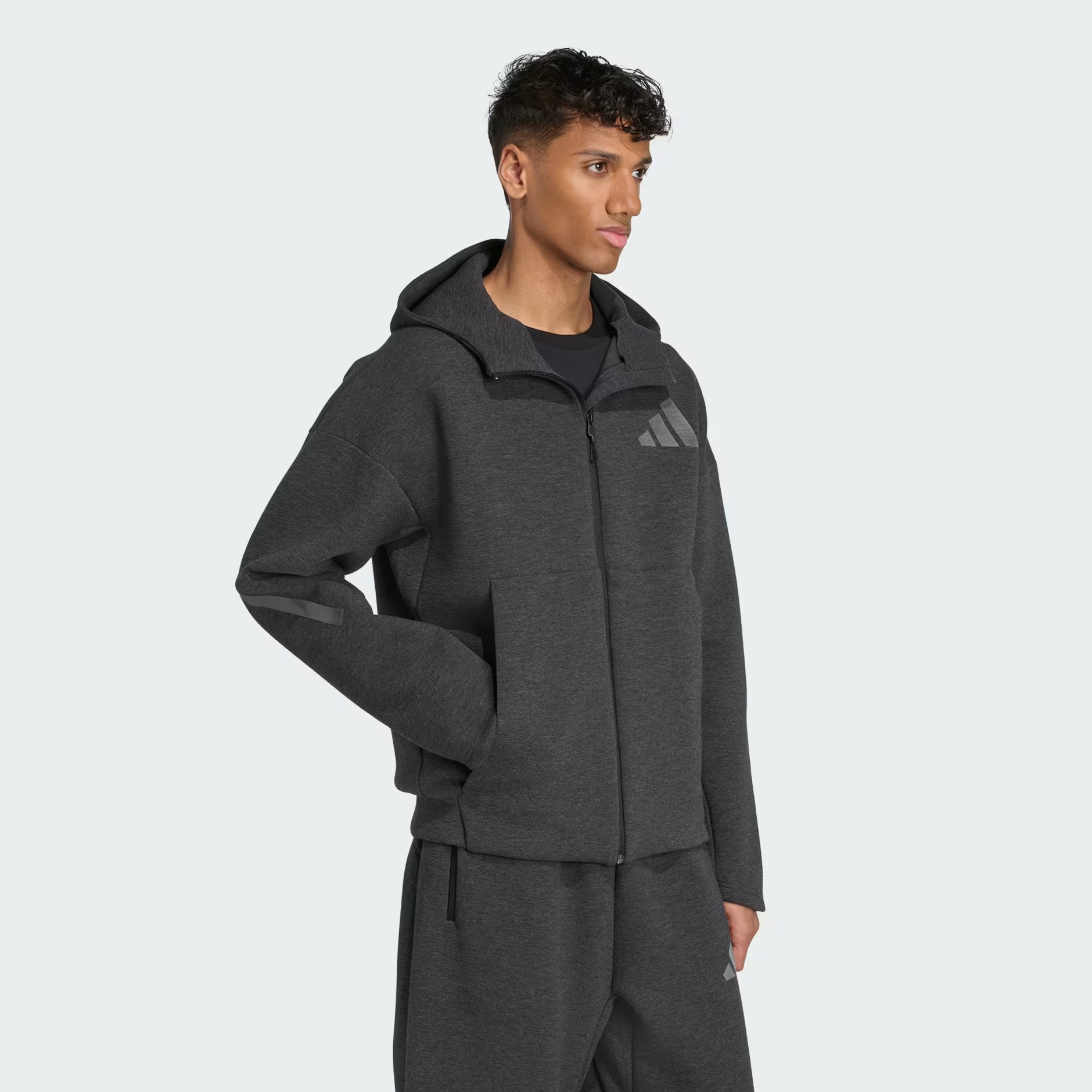Áo Khoác Chính Hãng - Adidas ZNE Full Zip Hooded Track Jacket ‘Black’ - JM6055