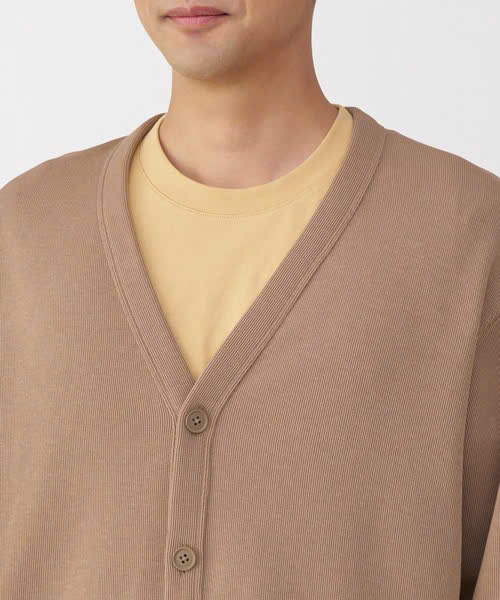 Áo Nam Chính hãng - Muji M's Double knitted V neck 