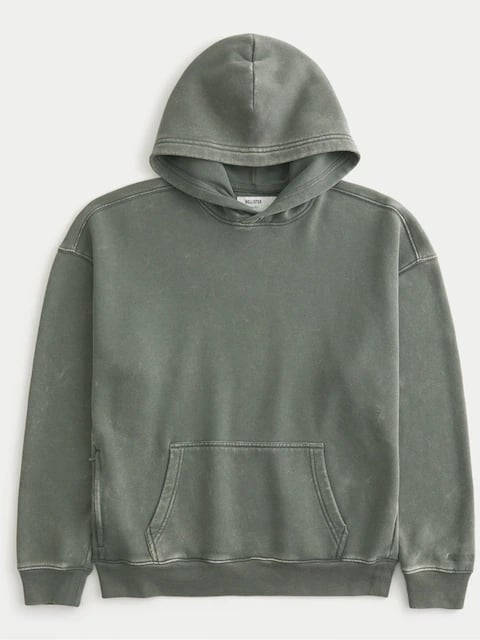 Áo Hoodie Chính Hãng - Hollister Boxy Hoodie 