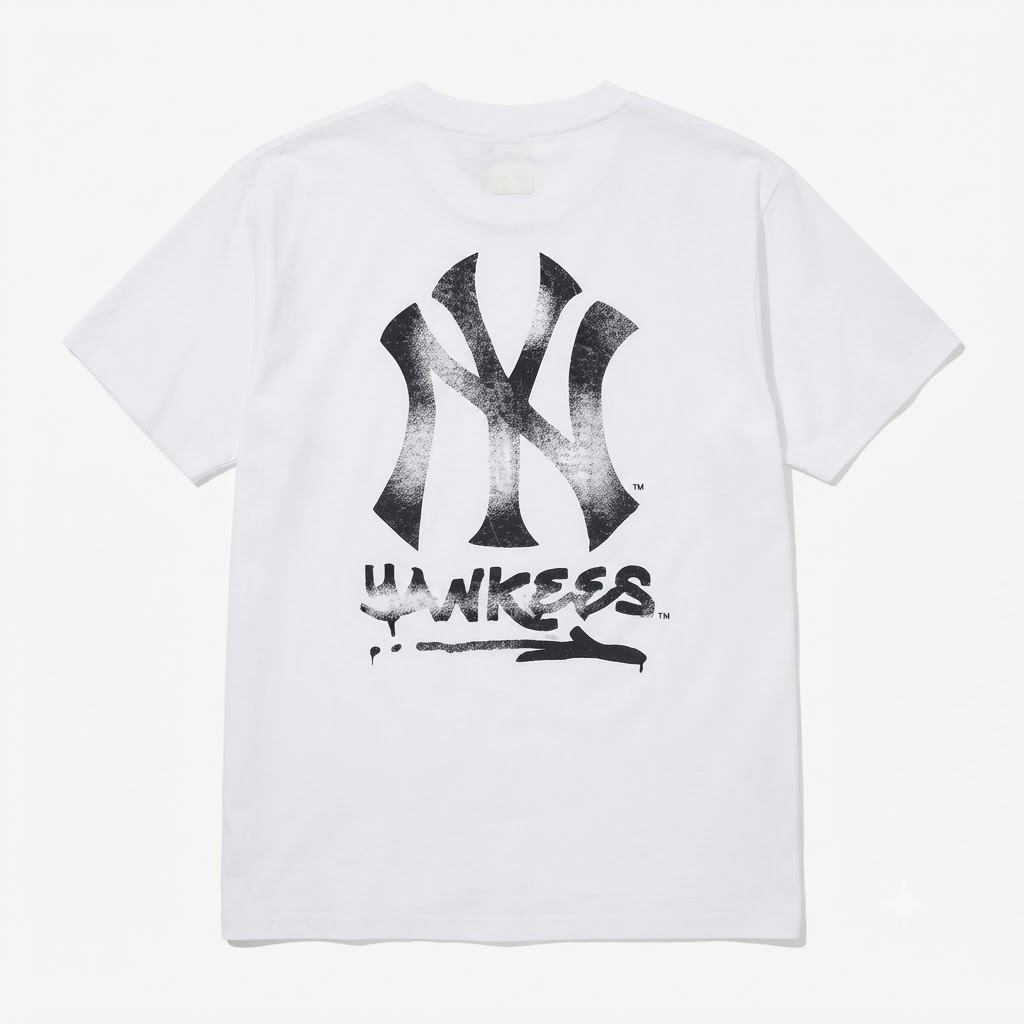Áo TShirts Chính Hãng - MLB Basic Heavyweight Mega Overfit NY/Chicago 