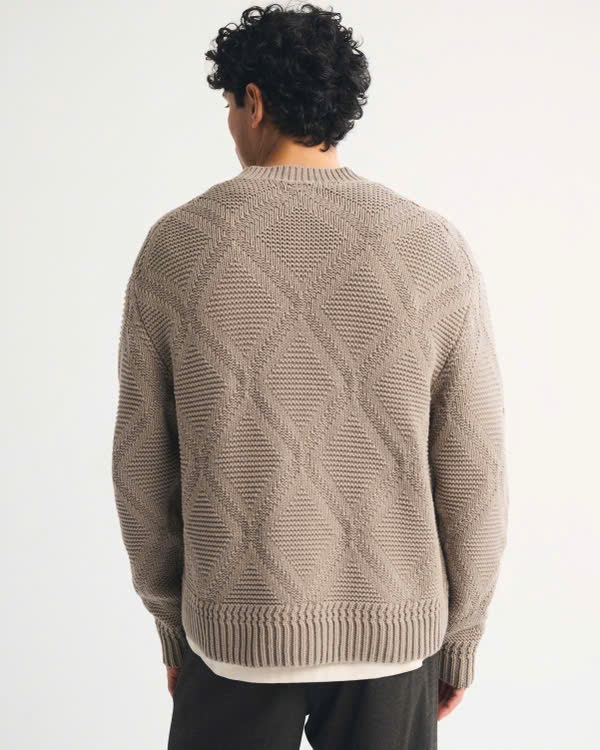 Áo Sweater Chính Hãng -  Abercrombie & Fitch Diamond Stitch Crew Sweater 