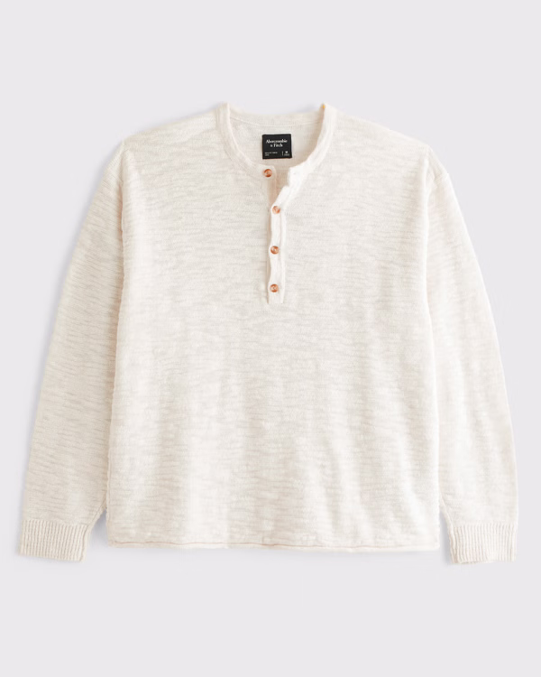 Áo Sweater Chính Hãng - Abercrombie & Fitch Cotton Knit Henley 