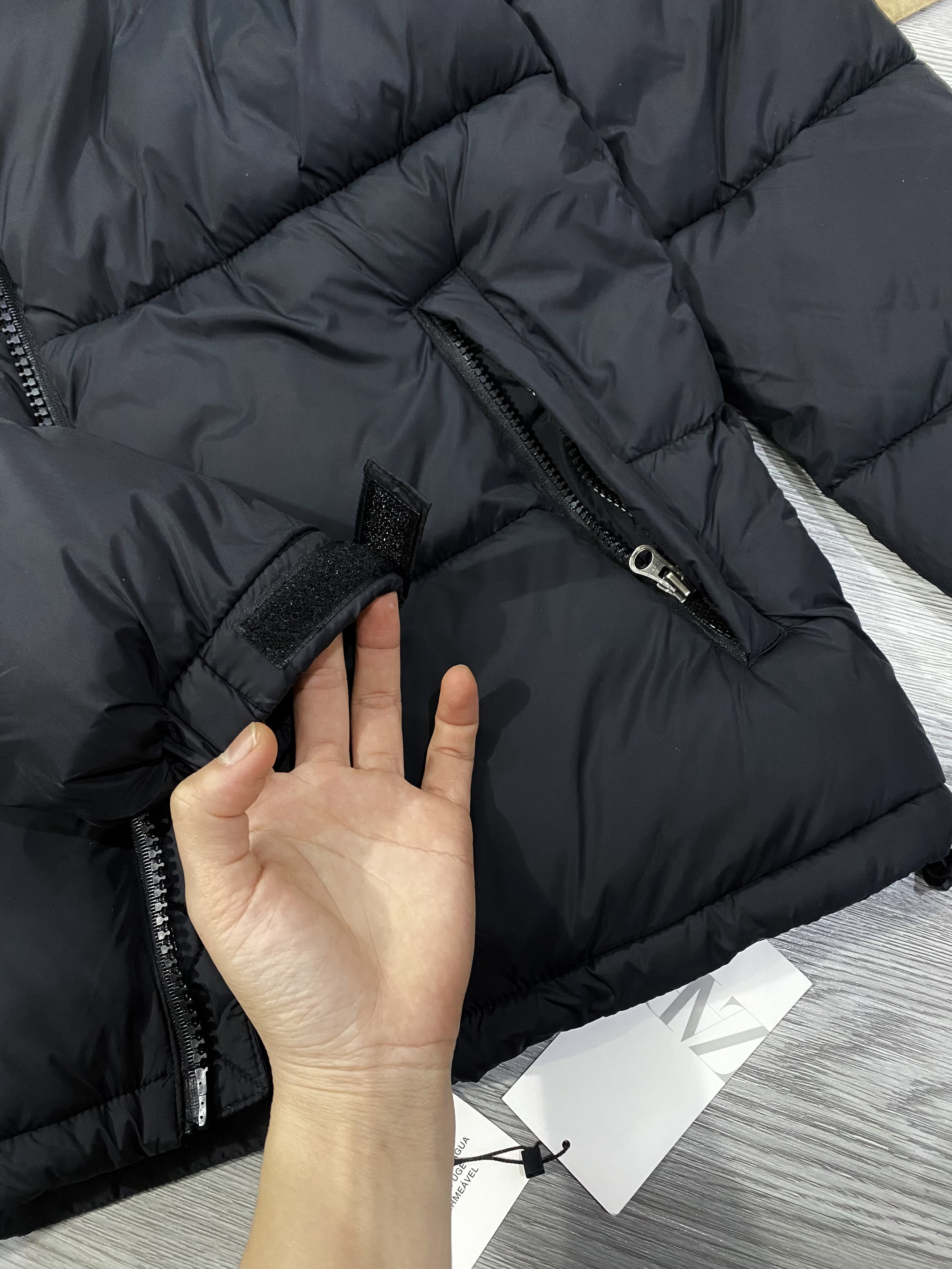 ÁO KHOÁC CHÍNH HÃNG - Ái Khoác Phao Zara ripstop puffer jacket black - 6985/316