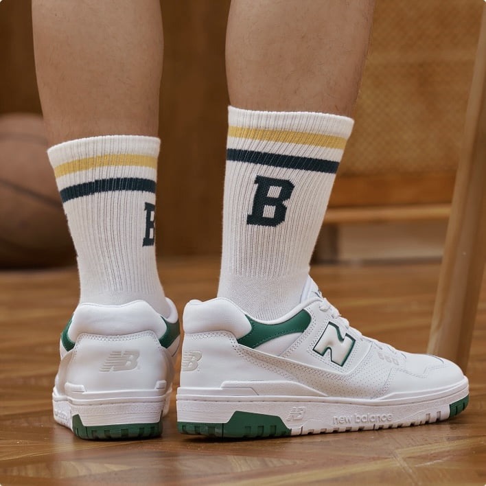 Giày Casual Chính Hãng - Sneaker Nam Nữ NewBalance 550 'White Green Cream' - BB550SWB