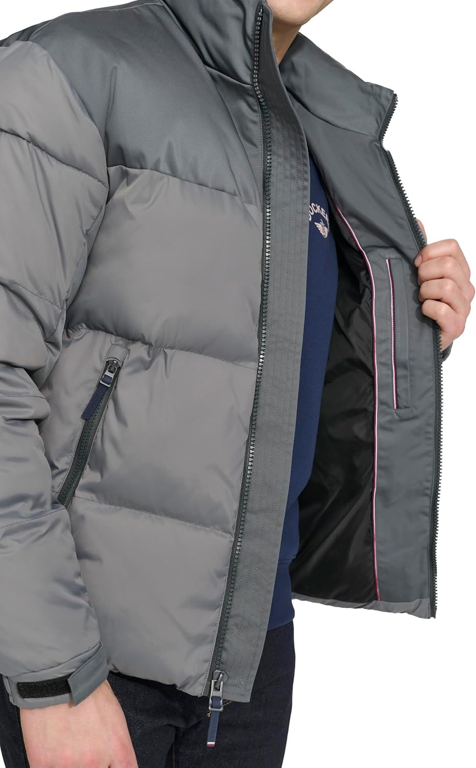 Áo Khoác Phao Chính Hãng - Tommy Hilfiger Mens Mixed-Media Puffer 