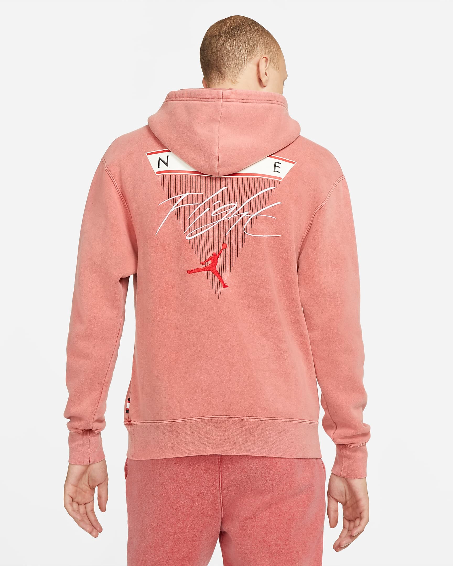 Áo Hoodie Chính Hãng - Jordan Flight Fleece Men's Graphic Pullover 'Peach' - CV2366-687