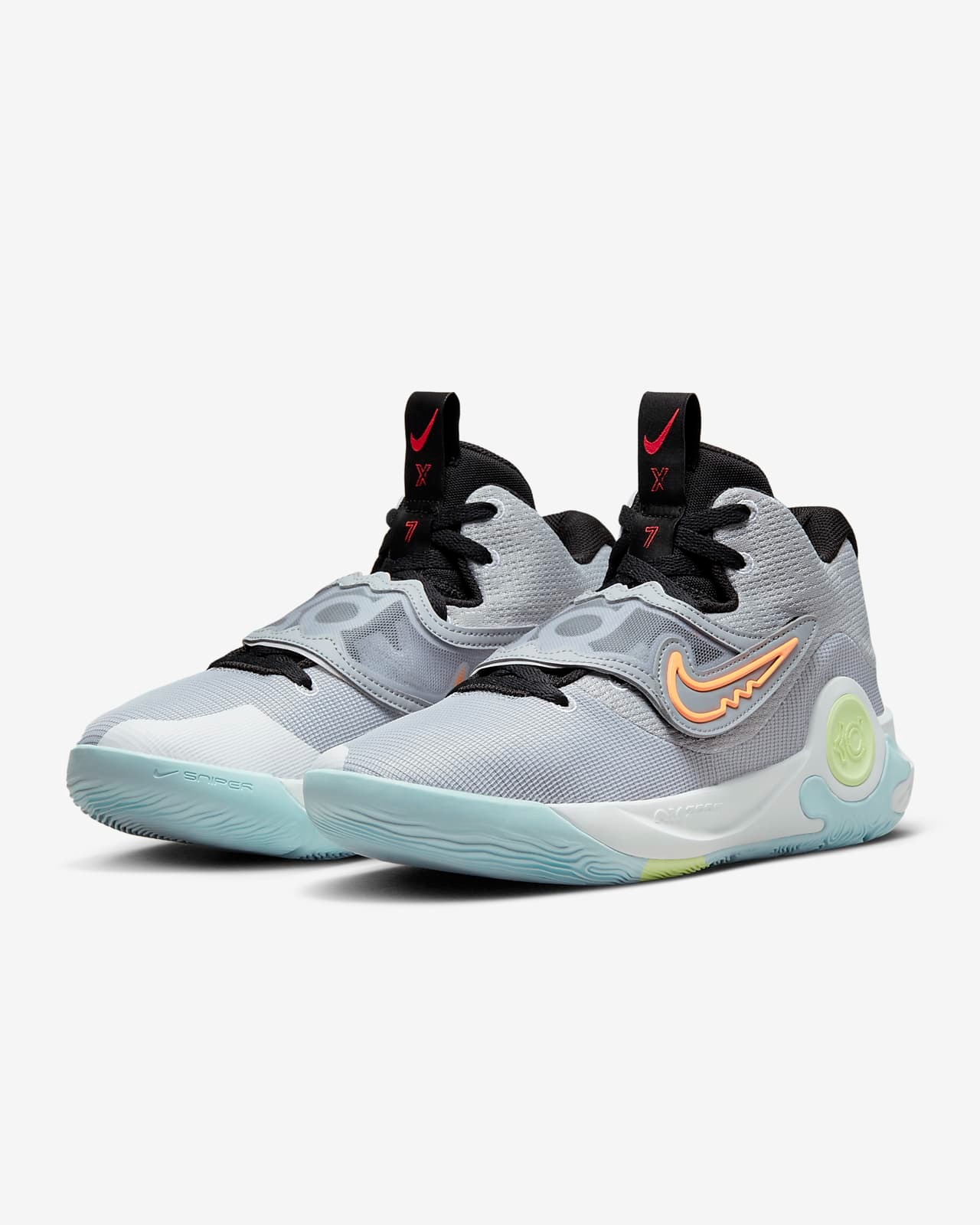 Giày Bóng Rổ Nike - KD Trey 5 X 'Wolf Grey Volt Crimson' - DJ7554-009