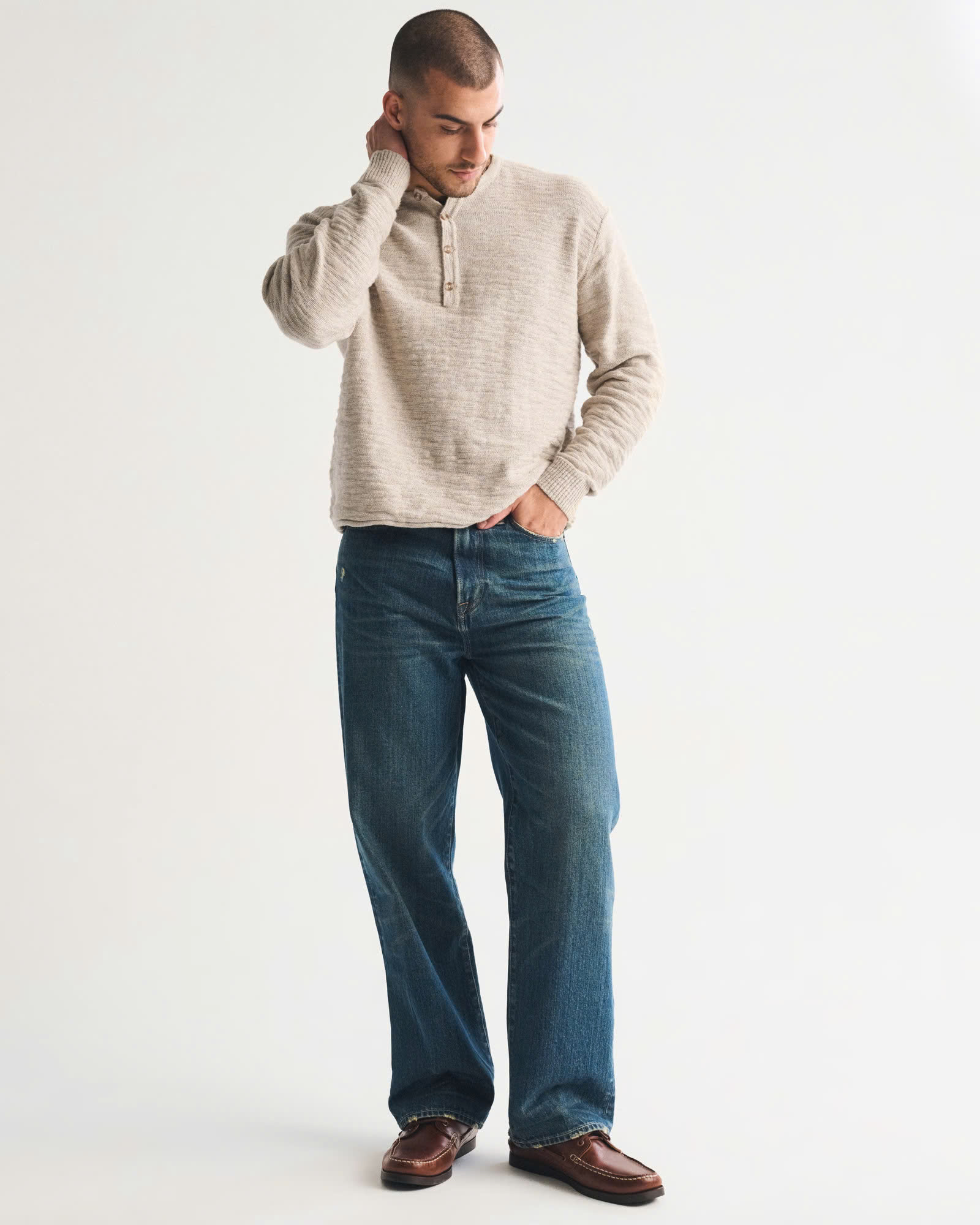 Áo Sweater Chính Hãng - Abercrombie & Fitch Cotton Knit Henley 