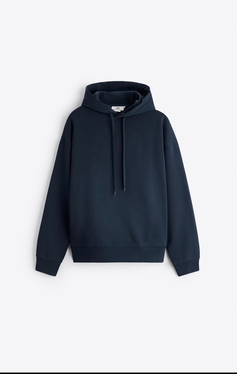 Áo Hoodie Chính Hãng - Zara Men Basic 'Full Navy' - 0518/248/420