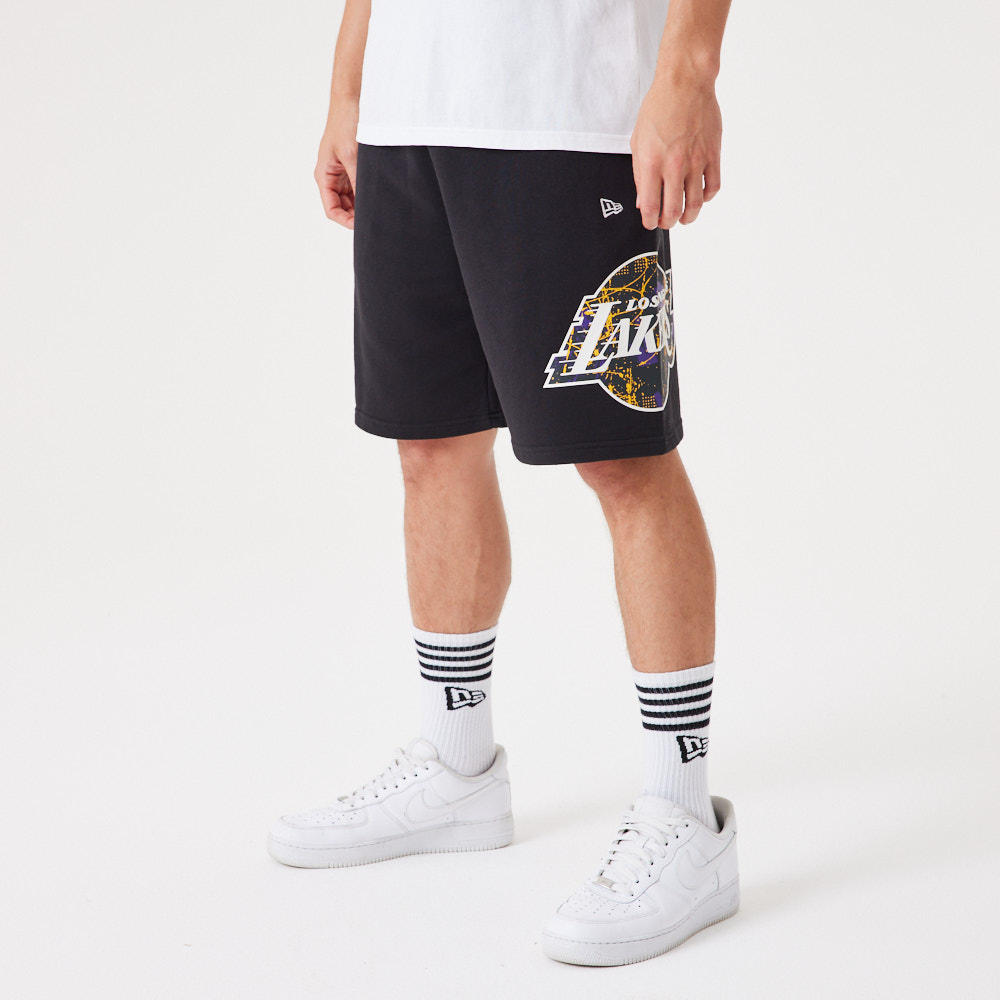 QUẦN SHORT - New Era LA Lakers NBA Team Logo Black Shorts - 60332216 Quyetsneaker
