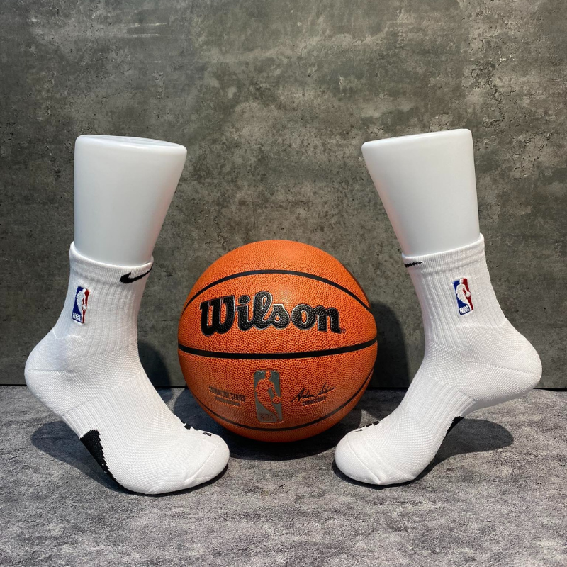 Phụ Kiện Chính Hãng - Tất Bóng Rổ Nike Training NBA  Elite Crew 'Trắng/Đen' (1 đôi) - SX7588-08