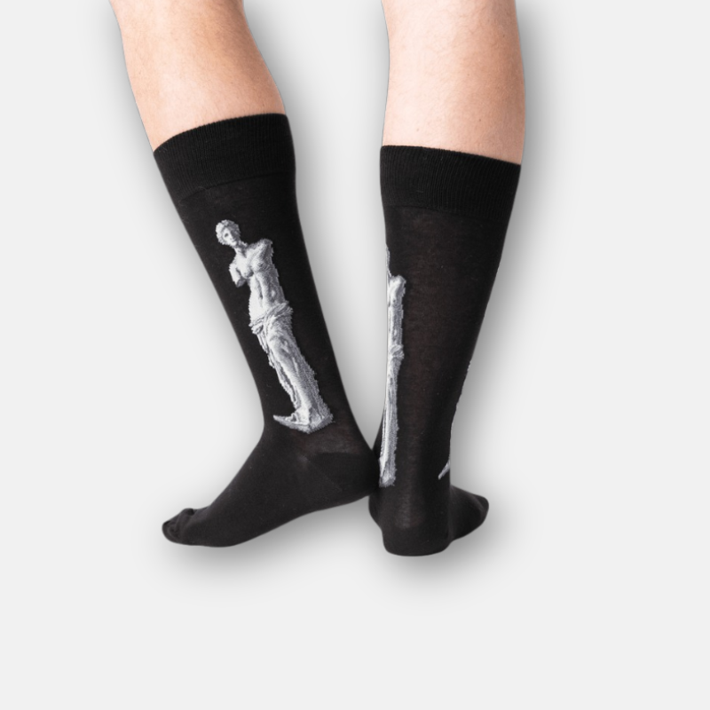 Phụ Kiện Chính Hãng - Tất Hot Sox Men's Alexandros' Venus de Milo Socks 'Black' (5 đôi/pack) - 047852188722
