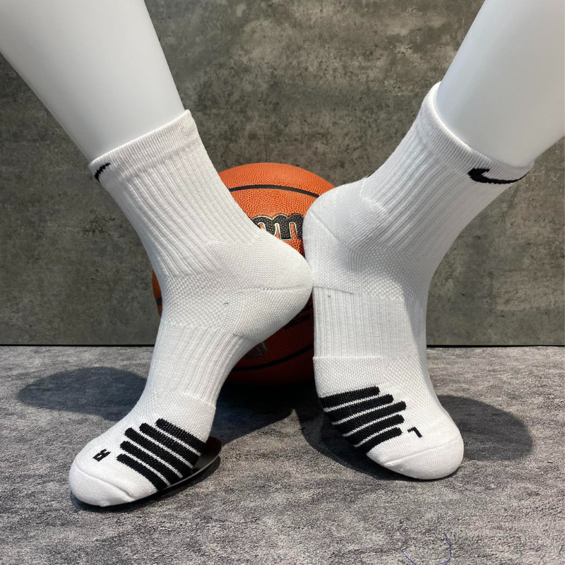 Phụ Kiện Chính Hãng - Tất Bóng Rổ Nike Training NBA  Elite Crew 'Trắng/Đen' (1 đôi) - SX7588-08