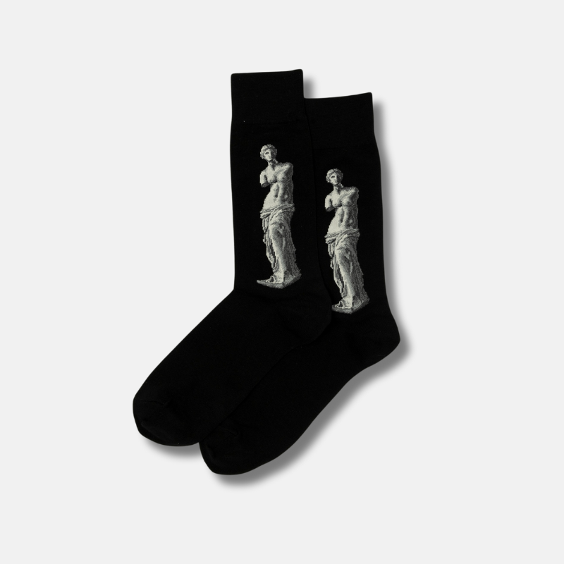 Phụ Kiện Chính Hãng - Tất Hot Sox Men's Alexandros' Venus de Milo Socks 'Black' (5 đôi/pack) - 047852188722