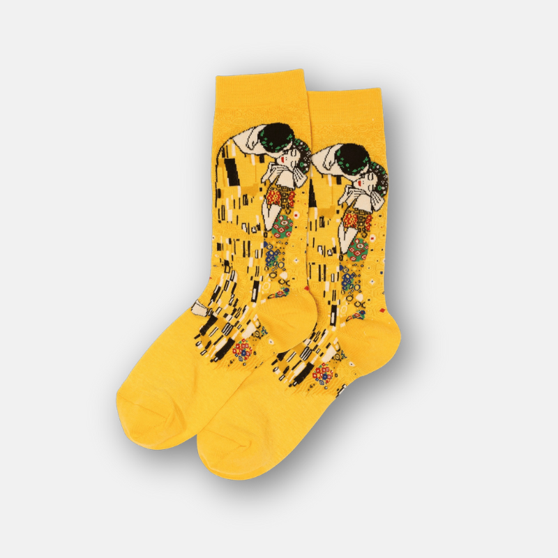 Tất Hot Sox Klimt's The Kiss Socks Yellow (5 đôi/pack) - 047852070836