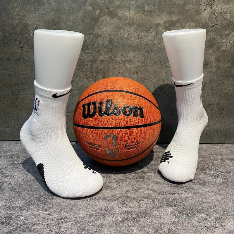 Phụ Kiện Chính Hãng - Tất Bóng Rổ Nike Training NBA  Elite Crew 'Trắng/Đen' (1 đôi) - SX7588-08