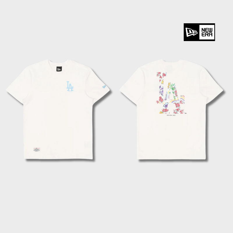 Áo Thể Thao Hè - Áo Thun Nam Nữ New Era Watercolor Floral LA Yankees 'White' - 13527216 Quyetsneaker