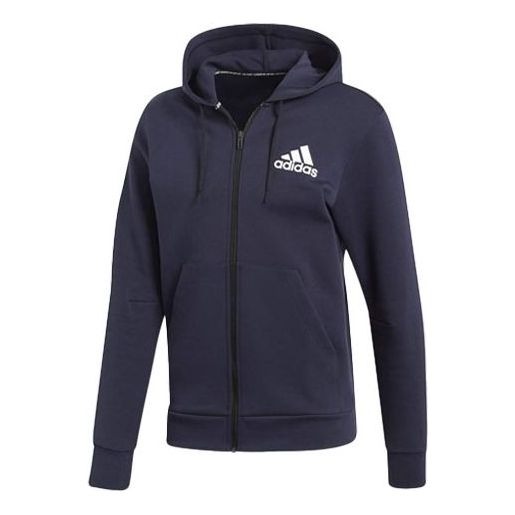 Áo Hoodie Nam Chính Hãng - Áo adidas Thun Sports Knit Jacket Blue - DX2492