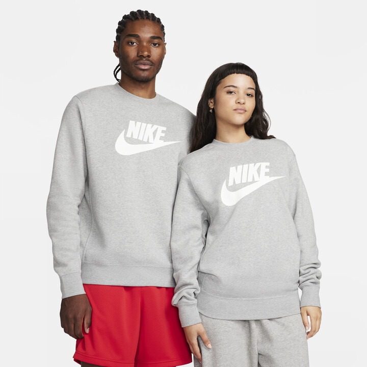 Áo Sweater Chính Hãng - Nike Club Graphic Grey Crew Neck 