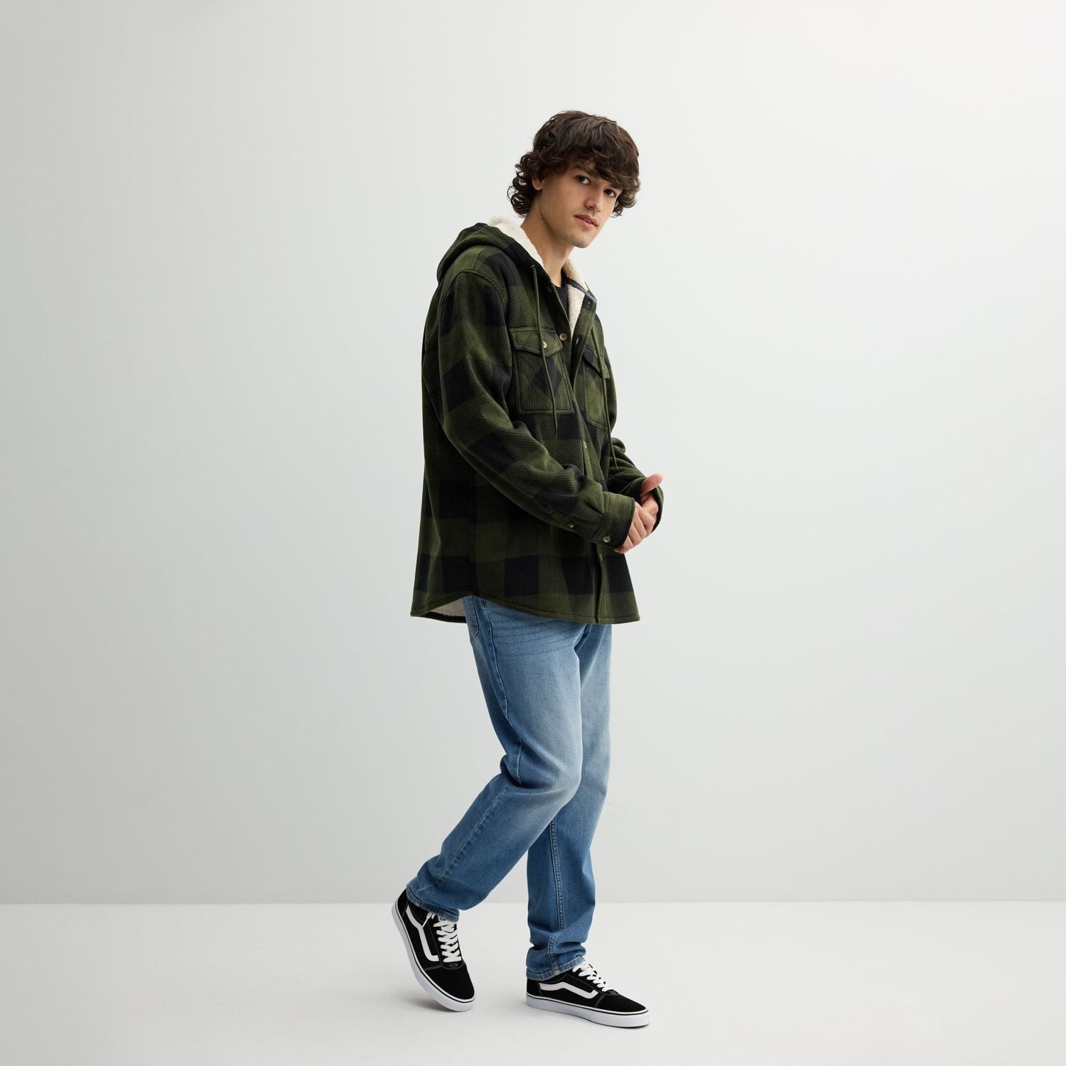 Áo Khoác Chính Hãng - Áo Khoác Đóng Cúc Nỉ Lông Cừu KOHL'S Trinity Coast Hooded 'Olive' - DKOL243150-OLV
