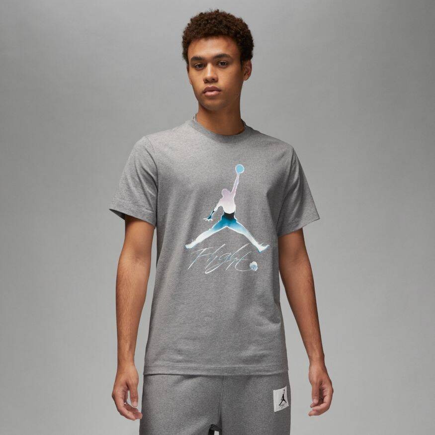 Áo Tshirt Chính Hãng - Nike Jordan Flight Graphic Ss Crew 'Grey' - DV8414-091