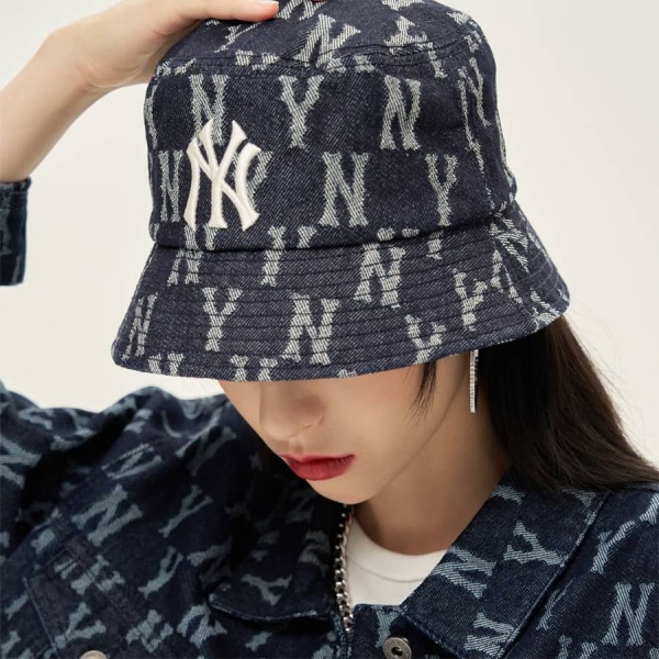 Phụ Kiện Chính Hãng - Mũ Bucket MLB Logo NY 'Denim' - 3AHTMD21N-50BLS