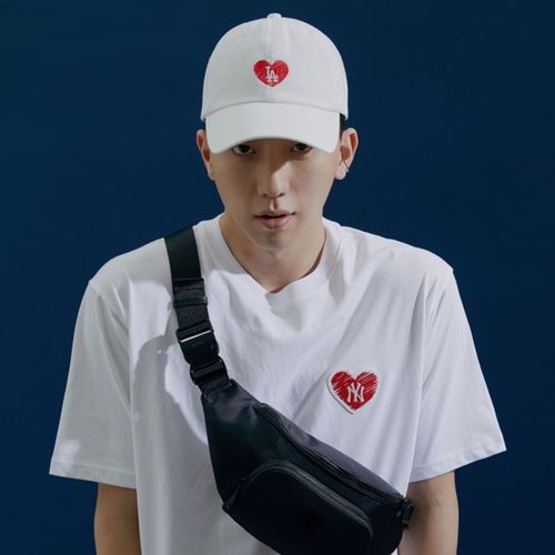 Phụ Kiện Chính Hãng - Mũ Lưỡi Trai MLB Heart Logo LA 'White' - 32CPUB111-07L