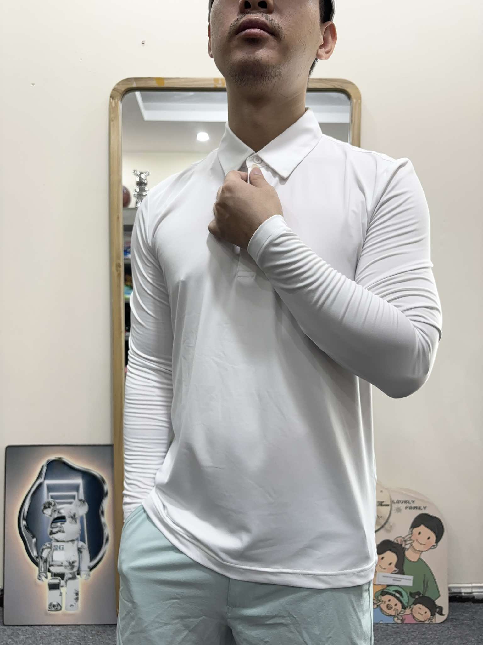 Áo Sweater Chính Hãng  - Nerdy Polo Gofl Long Sleeve Freedom Pique - G7S22K980_WHT