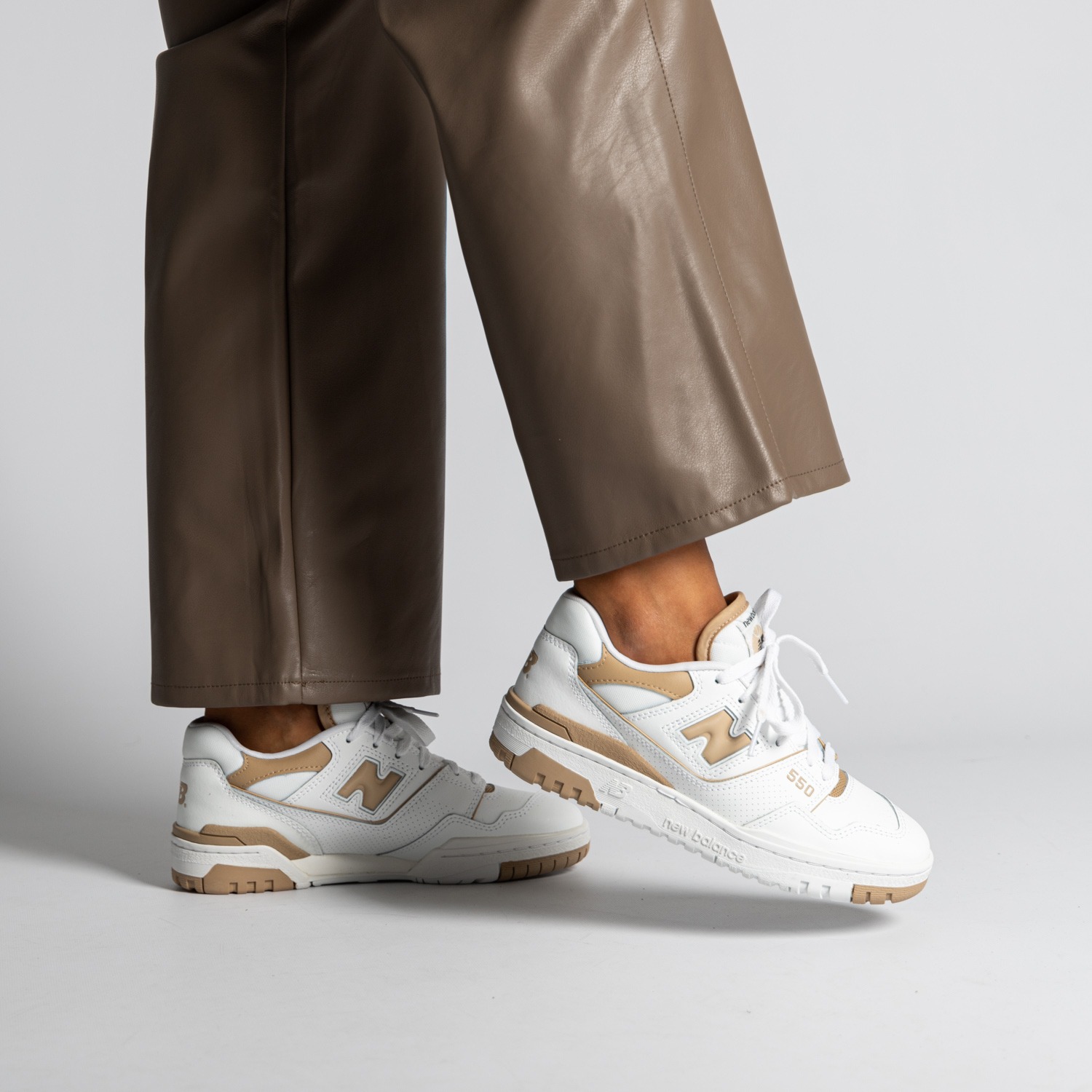 Giày Casual Chính Hãng - NewBalance 550 Vintage 'White/Brown' - BBW550BT