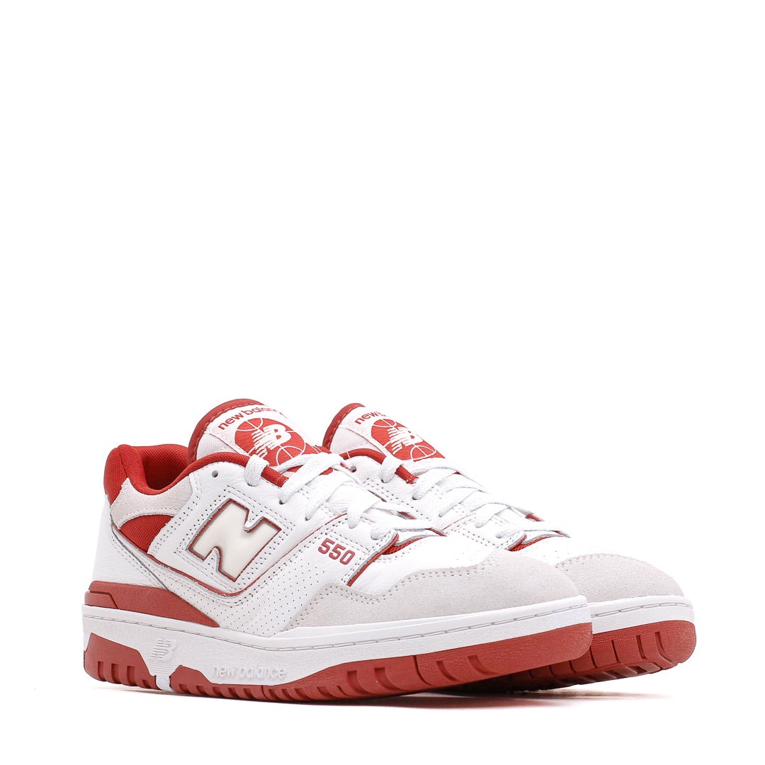 Giày Casual Chính Hãng - Sneaker Nam Nữ NewBalance 550 White/Red - BB550STF