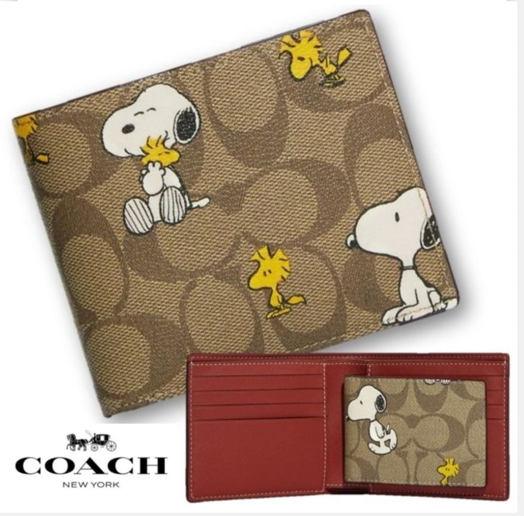 Phụ Kiện Chính Hãng - Sét Ví & Card Holder Coach 2in1 Dog Peanuts ' - VC27
