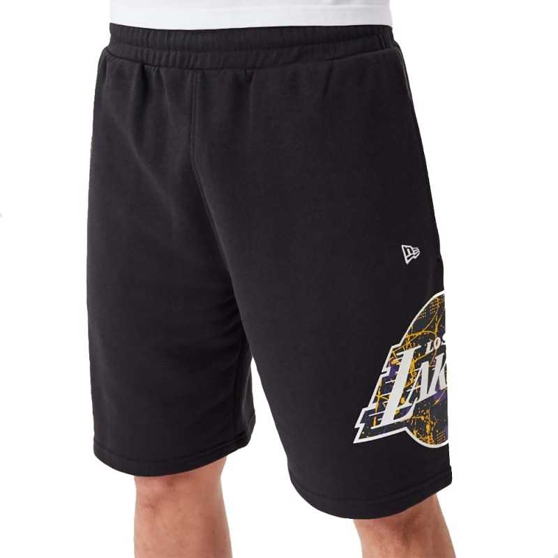 QUẦN SHORT - New Era LA Lakers NBA Team Logo Black Shorts - 60332216 Quyetsneaker