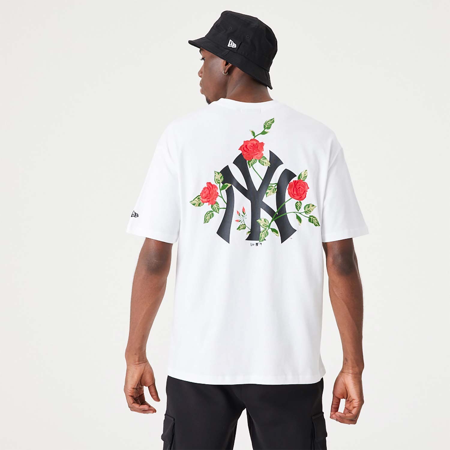 Áo Thể Thao Hè - Áo Thun Nam Nữ New Era Yankees MLB Floral Graphic White Oversized T-Shirt - 60332263 Quyetsneaker