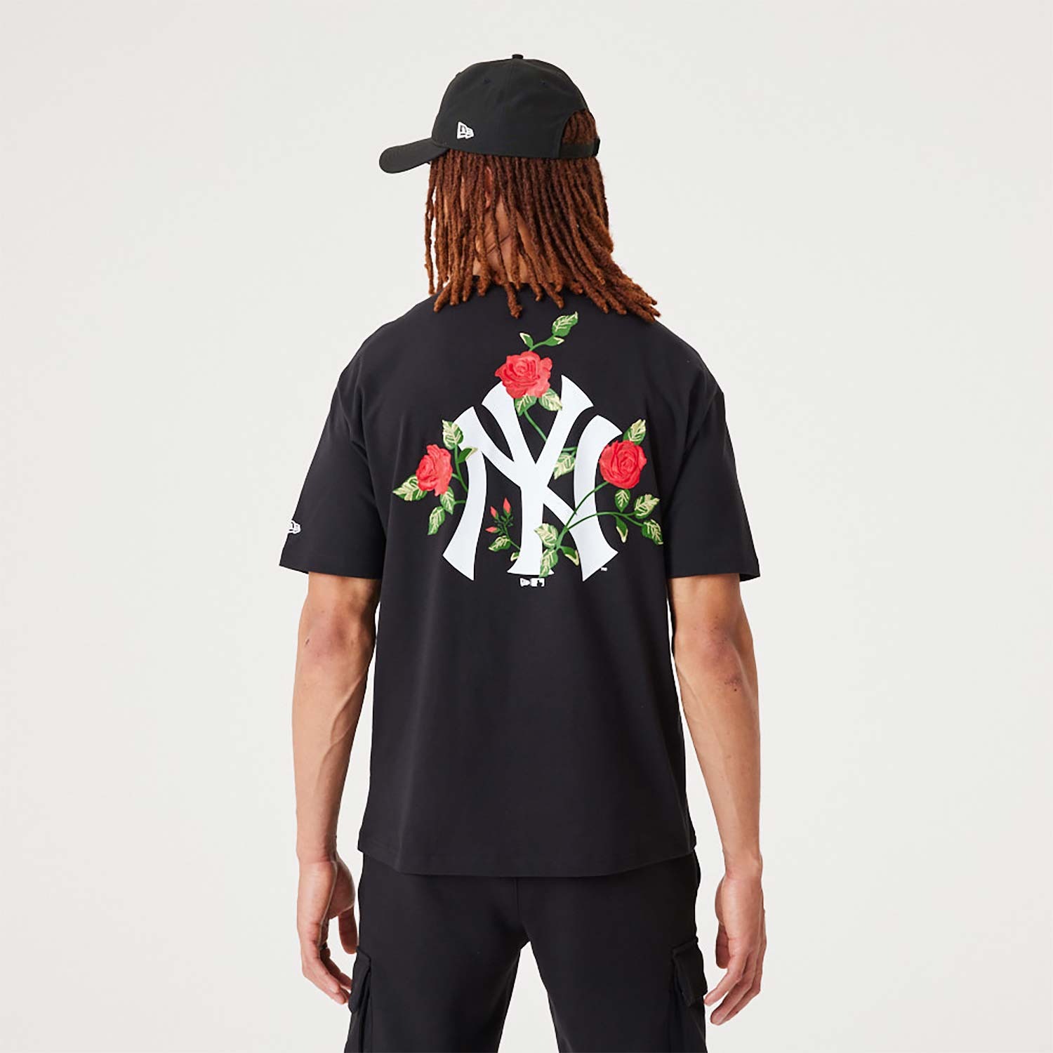 Áo Thể Thao Hè - Áo Thun Nam Nữ New Era Yankees MLB Floral Graphic Black Oversized T-Shirt - 60332266 Quyetsneaker