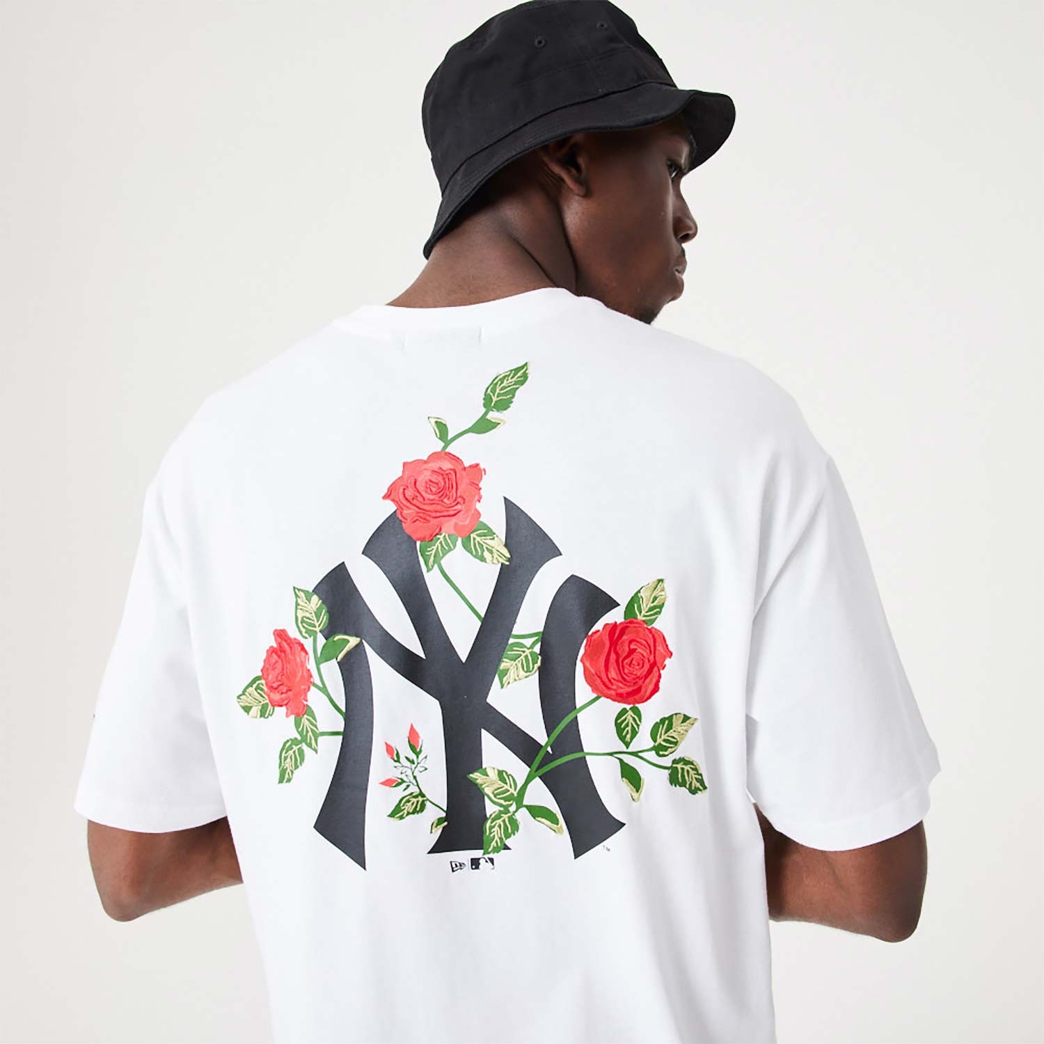 Áo Thể Thao Hè - Áo Thun Nam Nữ New Era Yankees MLB Floral Graphic White Oversized T-Shirt - 60332263 Quyetsneaker