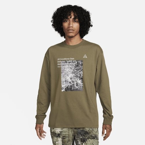 Áo Sweater Chính Hãng - Nike ACG Men's Military Green Graffiti Long-Sleeve Top 