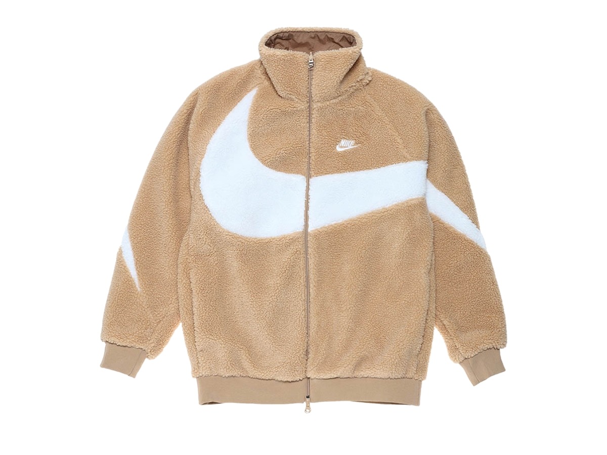 Áo Khoác Lông/Gió 2 Mặt Chính Hãng - Nike Sportswear Swoosh ''Brown'' - BQ6546-200